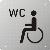 Dørskilt Toalett funksjonshemmet