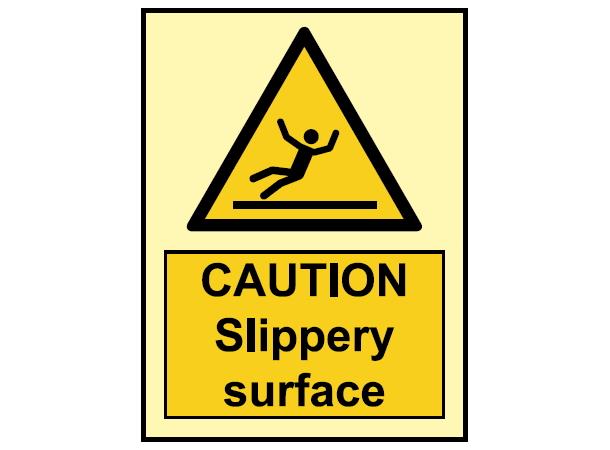 Caution Slippery surface 150 x 200 mm - PET
