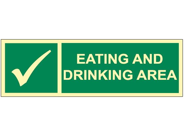 Eating and drinking area 300 x 100 mm - PET