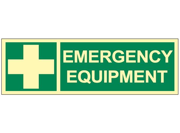 Emergency equipment 300 x 100 mm - PET