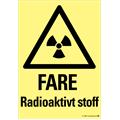 Fare-Radioaktivt stoff 150 x 200 mm - A