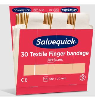 Plaster - Salvequick refill x 6 Tekstil - Ekstra lange