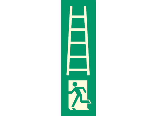 Rømningsstige skilt
