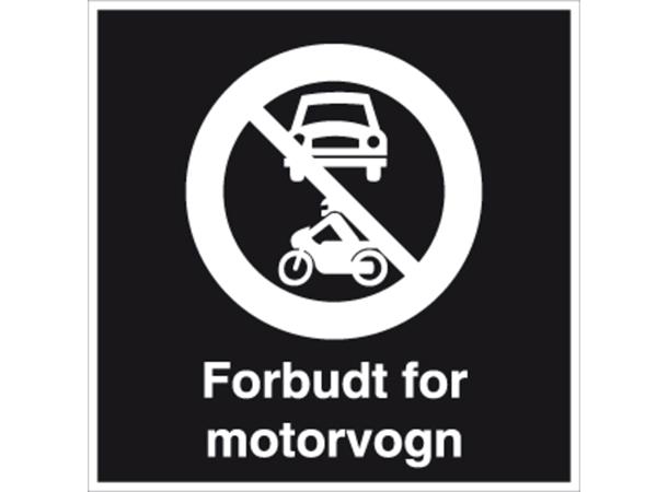 Forbudt For Motorvogn 500 x 500 mm S/H - AR