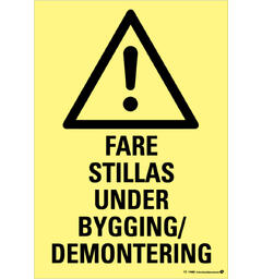 Fare - Stillas under bygging/demontering 400 x 600 mm - Aluminium
