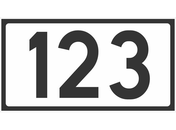 770 - Husnummerskilt - 3. Siffer 150 x 280 mm - AR 