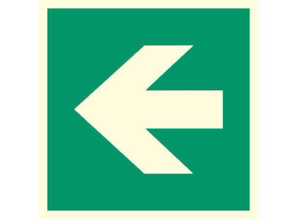 Gulvmerking rømning PIL 400 x 400 mm 