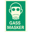 Gassmasker 200 x 300 mm - Aluminium Etterlysende