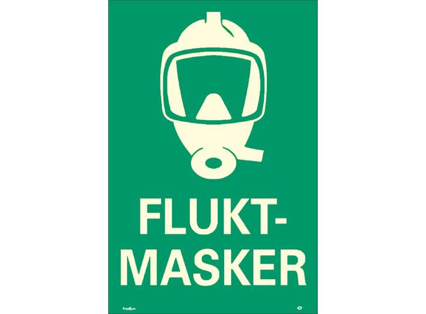 Fluktmaske skilt