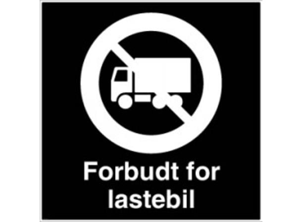 Forbudt for lastebil 500 x 500 mm S/H - AR