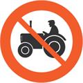 306.3 - Forbudt for traktor og motorreds 800 mm - AR, Kl. 2