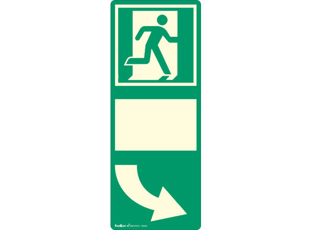 Nødutgang Dørhåndtak HØYRE 100 x 255 mm - AES 