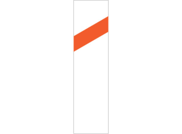 136.1 h- Avstandsskilt høyre 700 mm - AR, Kl. 2 