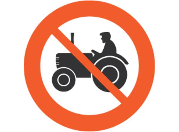 306.3 - Forbudt for traktor og motorreds 1000 mm - AR, Kl. 2