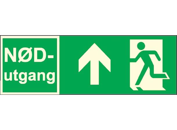 Nødutgang Pil OPP 354 x 118 mm - AE 