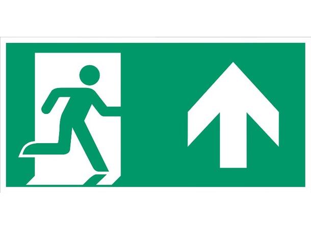 Nødutgang Pil OPP 300 x 150 mm - Premium - AE 