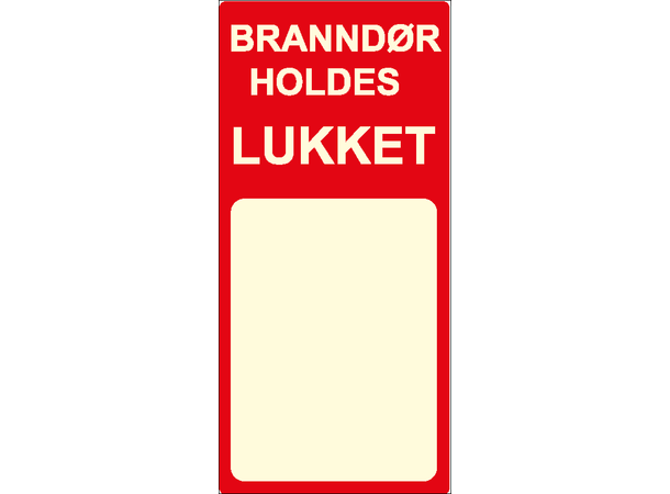 Branndør holdes lukket 100 x 215 mm - Aluminium Etterlysende S. 