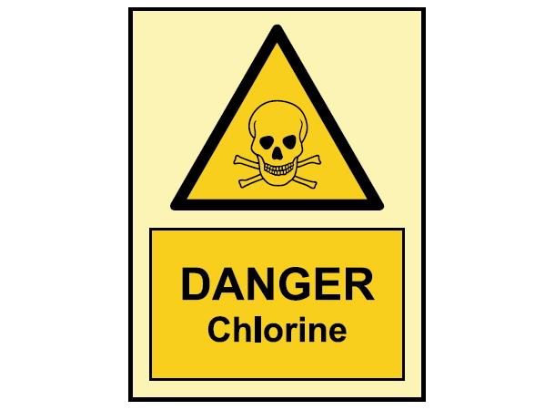 Danger Chlorine 150 x 200 mm - PET