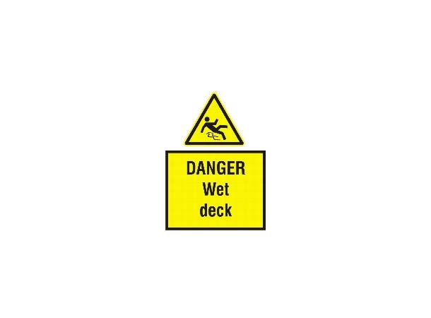 Danger Wet deck 150 x 200 mm - PET