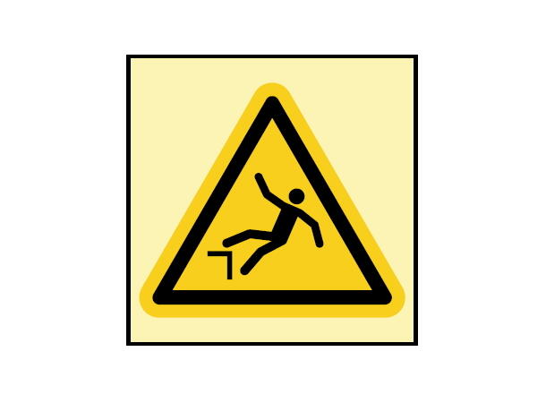 Danger drop 200 x 200 mm - PET 