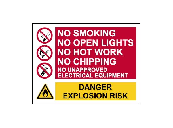 Danger explosion risk 400 x 300 mm - VS