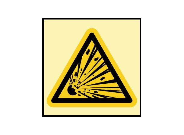 Explosjon risk 200 x 200 mm - PET 