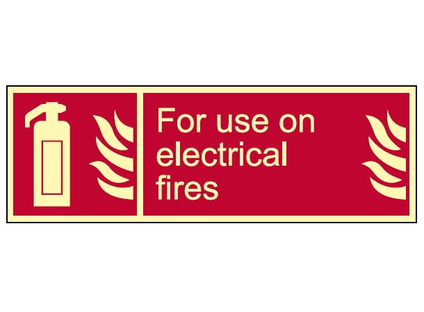 For use on electircal fires 300 x 100 mm - PET