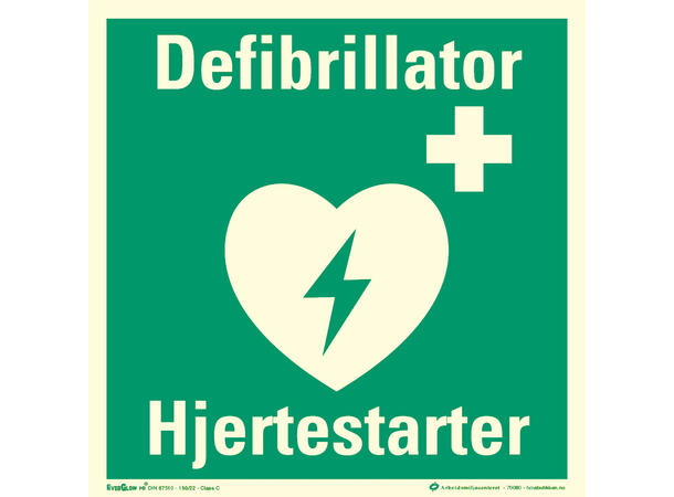 Hjertestarter/Defibrillator 200 x 200 mm - VES 