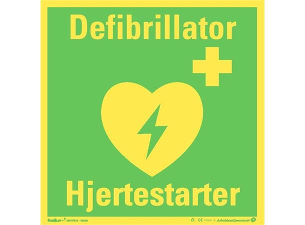 Hjertestarter/Defibrillator 200 x 200 mm - VES
