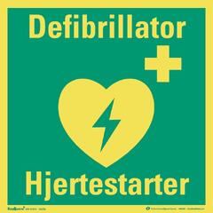 Hjertestarter/Defibrillator 200 x 200 mm - VES