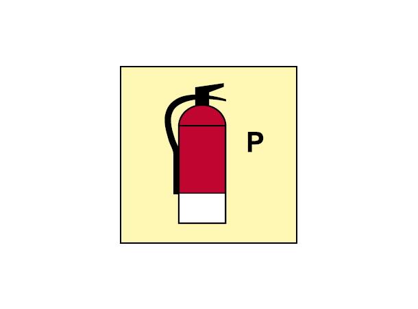 Powder fire extinghuisher 150 x 150 mm - PET
