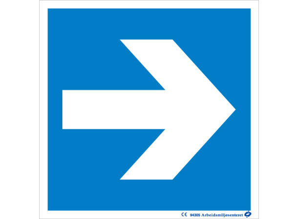 Retningspil 150 x 150 mm - Aluminium 