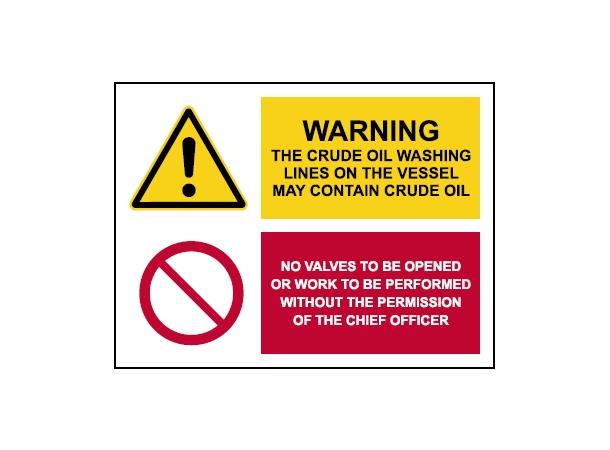 Warning crude oil 400 x 300 mm - VS
