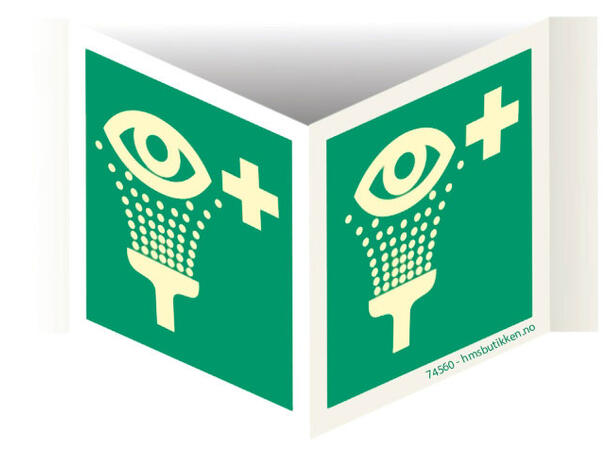 Øyeskylling plogskilt 150 x 150 mm - Plogskilt i AE 