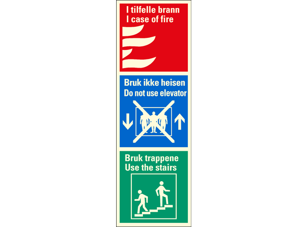Advarsel heis 100 x 300 mm - Aluminium Etterlysende 