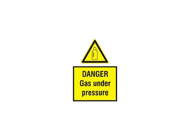 Danger Gas under pressure 150 x 200 mm - PET