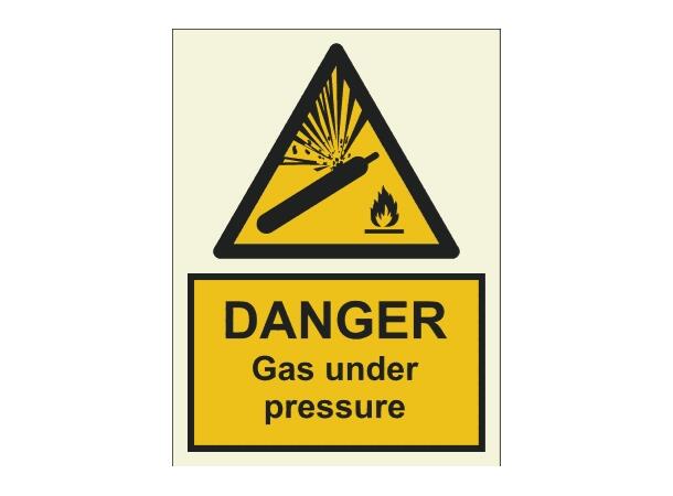 Danger Gas under pressure 150 x 200 mm - PET 