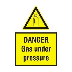 Danger Gas under pressure 150 x 200 mm - PET