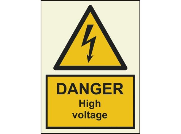 Danger High Voltage 150 x 200 mm - PET 
