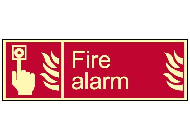 Fire alarm 300 x 100 mm - PET