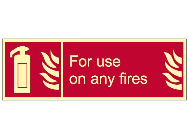 For use on any fires 300 x 100 mm - PET