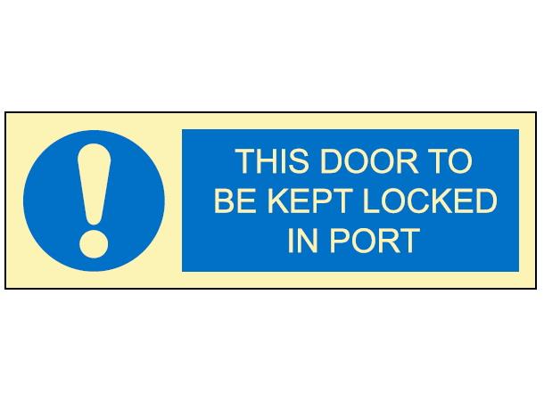Keep this door locked 300 x 100 mm - PVC