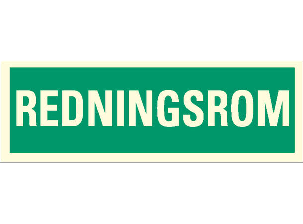 Redningsrom 354 x 118 mm - Aluminium Etterlysende 