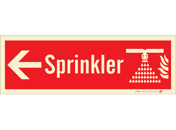 Sprinkler VENSTRE 354 x 118 mm - Aluminium Etterlysende 