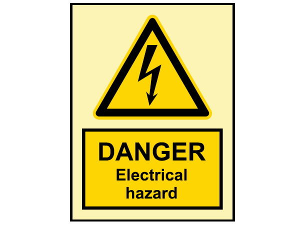 Danger Electrical hazard 150 x 200 mm - PET 