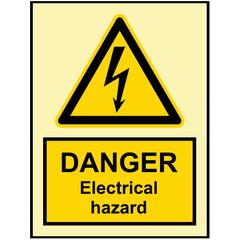 Danger Electrical hazard 150 x 200 mm - PET