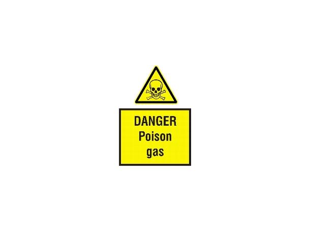 Danger Poison Gas 150 x 200 mm - PET