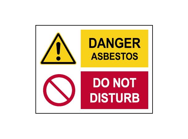 Danger asbestos 400 x 300 mm - VS