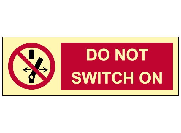 Do not switch on 300 x 100 mm - PET