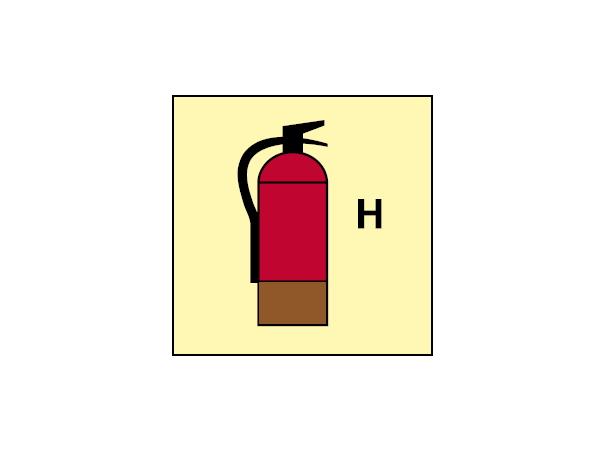 Halon fire extinghuisher 150 x 150 mm - PET
